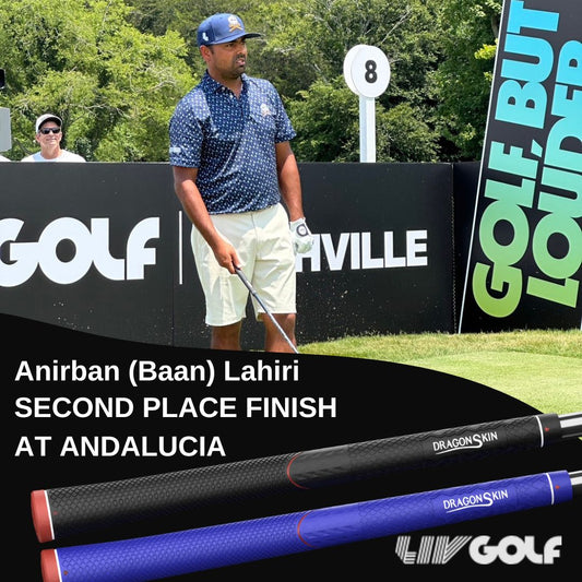 LIV Golfツアーに参戦するアニルバン・ラヒリが、DragonSkin Gripを使用し2位を獲得